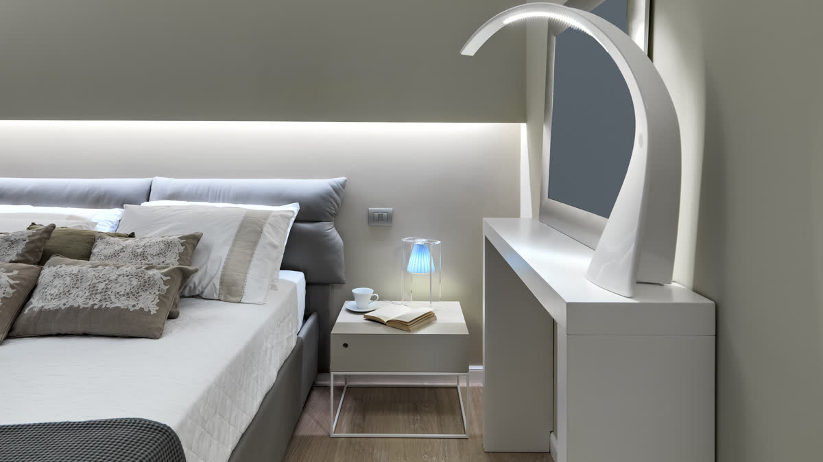 LED žárovka čtyři tisíce kelvinů v ložnici působí jako denní světlo